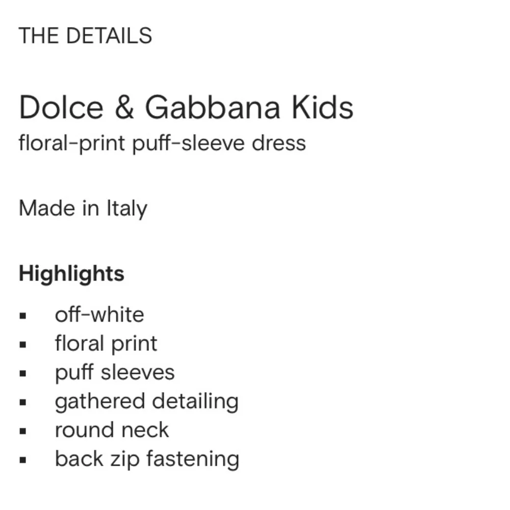 Dolce & Gabbana Baby 3-6 Months Cotton Poplin Floral Dress